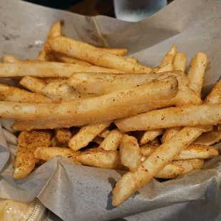 Small fries. Crispy but bland even with all the seasoning.