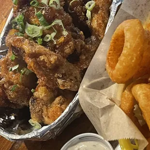 10 pc. MVP Wings and Large Onion Rings...