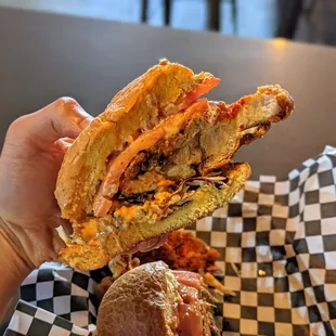 10/30/21 - #61 &quot;The Firefighter&quot; Chicken Sandwich X-section.