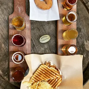 Cider tasting, apple grilled cheese