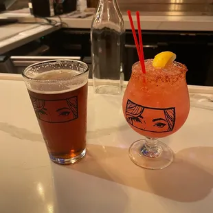 a pint and a drink
