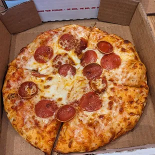 a pepperoni pizza