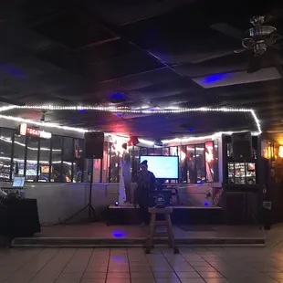Large stage and dance floor