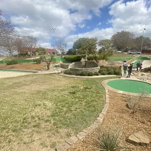 Putting greens &amp; waterfall