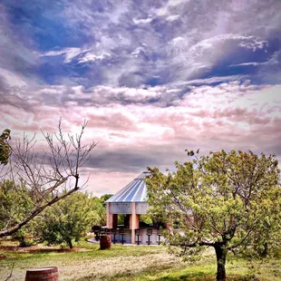 a house in the distance