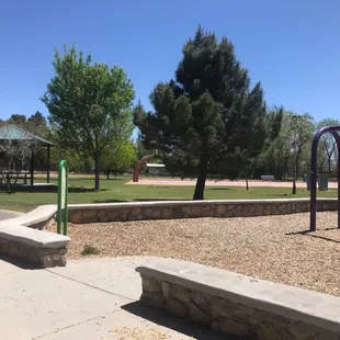 Basketball court and shaded pavilion