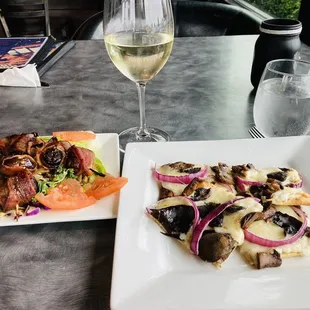 Bacon Wrapped Dates, Mushroom Flatbread, &amp; Sauvignon Blanc