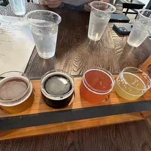 a flight of beers