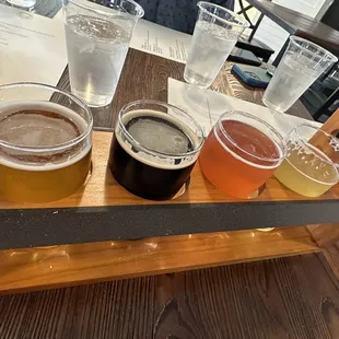 a flight of beers