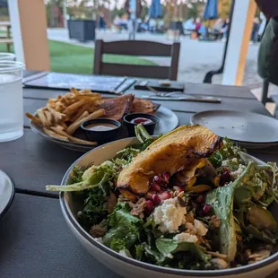 Autumn salad and grilled cheese!