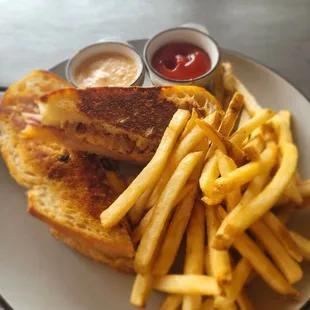 Cuban sandwich and fries