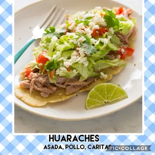 a plate of mexican food