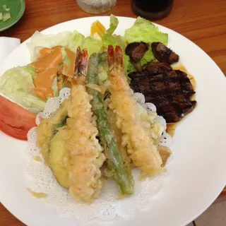 Beef Teriyaki and Tempura Combination Dinner