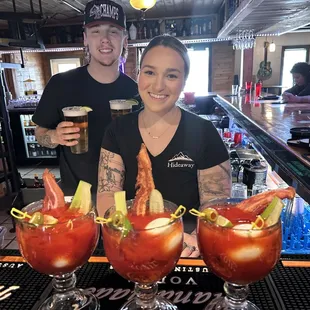 Loaded Bloody Mary&apos;s, brunch, and friendly faces.