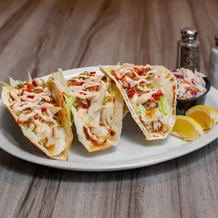 Grilled, Blackened or Fried Fish Tacos