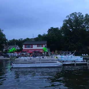 An evening view from the lake.