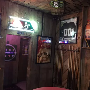 a table with a baseball jersey on it