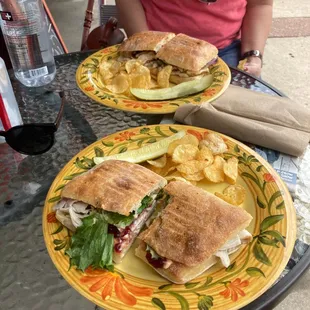 Hot Chick Panini and a the Thanksgiving style Panini