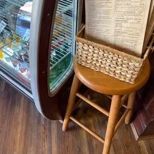 Convenient little location for the menu.