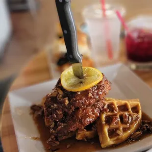 Chicken and waffles