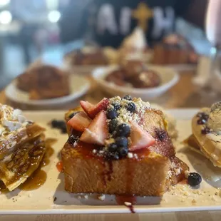 a variety of desserts