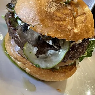 Goat Cheese Mushroom Burger