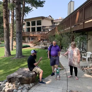 Off the back deck we stayed on the top floor