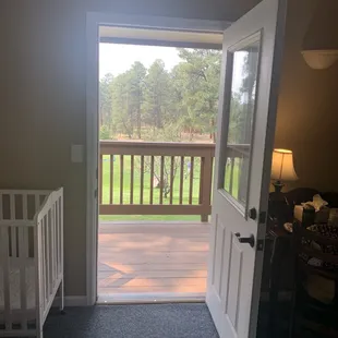 Inside our room looking out