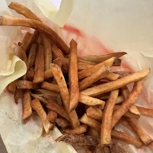 Seasoned fries. A full order is a lot of fries.