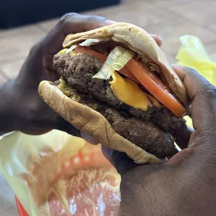 Double meat bacon cheeseburger