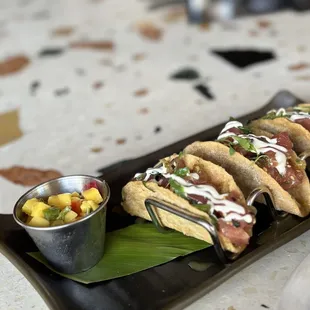 Wonton Poke Tacos