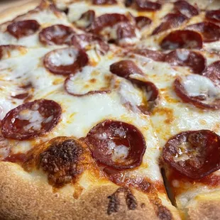 a pepperoni pizza