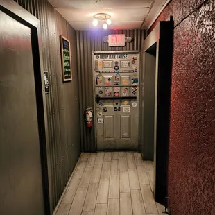 Hallway to restrooms
