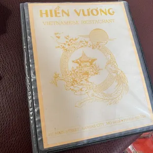 the menu on the table