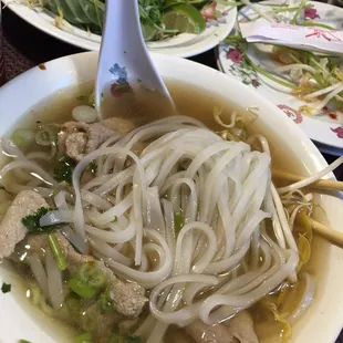 Small bowl of Pho for $6.99. Look how shallow the bowl is....not even halfway up the spoon.
