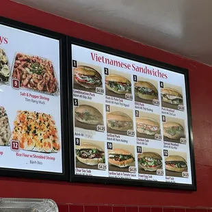 Updated price of Sandwiches 02/28/2024