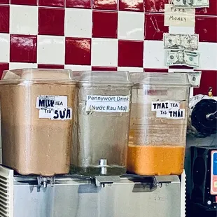 Bev selections in the banh mi joint