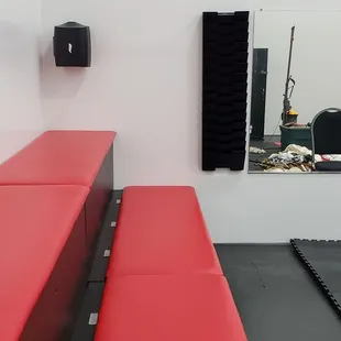 New vinyl covered bench seats