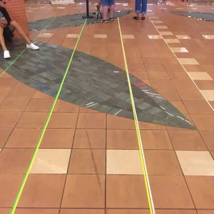 The lines for each film are marked with colorful tape