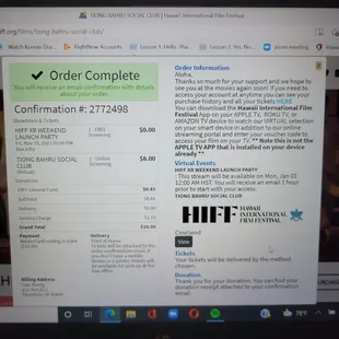 Online ordering for online movies.  Easy!