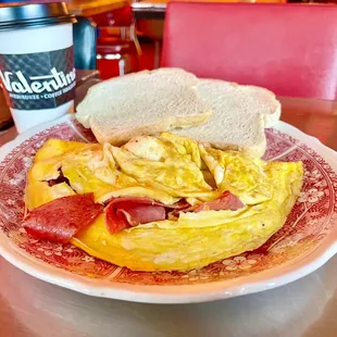 Salami &amp; Cream Cheese Omelette