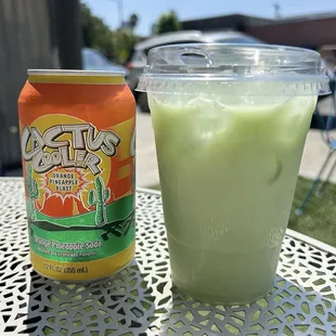 Left - Cactus Cooler, right - Pandan Horchata