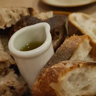 Artisan bread with extra virgin olive oil $5.00
