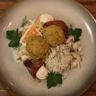 Dungeness crab and Oregon bay shrimp cakes