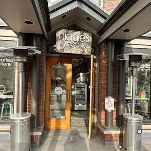 the entrance to the store