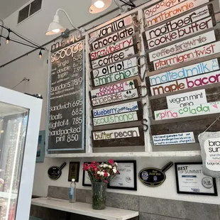 Ice cream flavor options