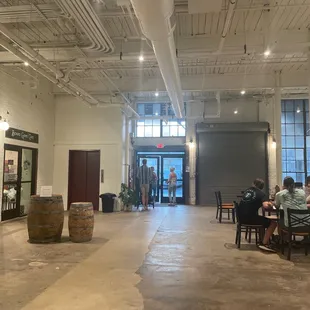 the interior of the brewery