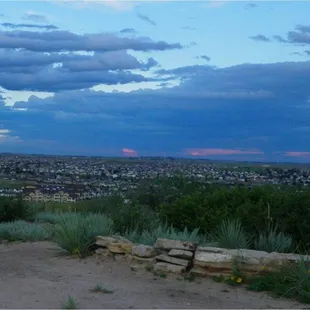 View to the East in summer from an evening at the top of High Chaparral Open Space