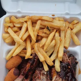 Brisket platter double fries