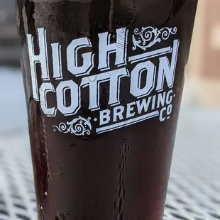 Delicious beer on the patio